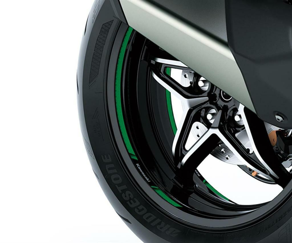 Felgenrandaufkleber‑Set grün (Ninja H2 SX)