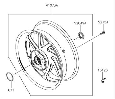 999941008 | Marchesini Rear Wheel Kit (Ninja ZX-10R/RR) | Kawasaki