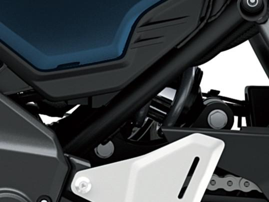 Suspension arrière à bras oscillant horizontal