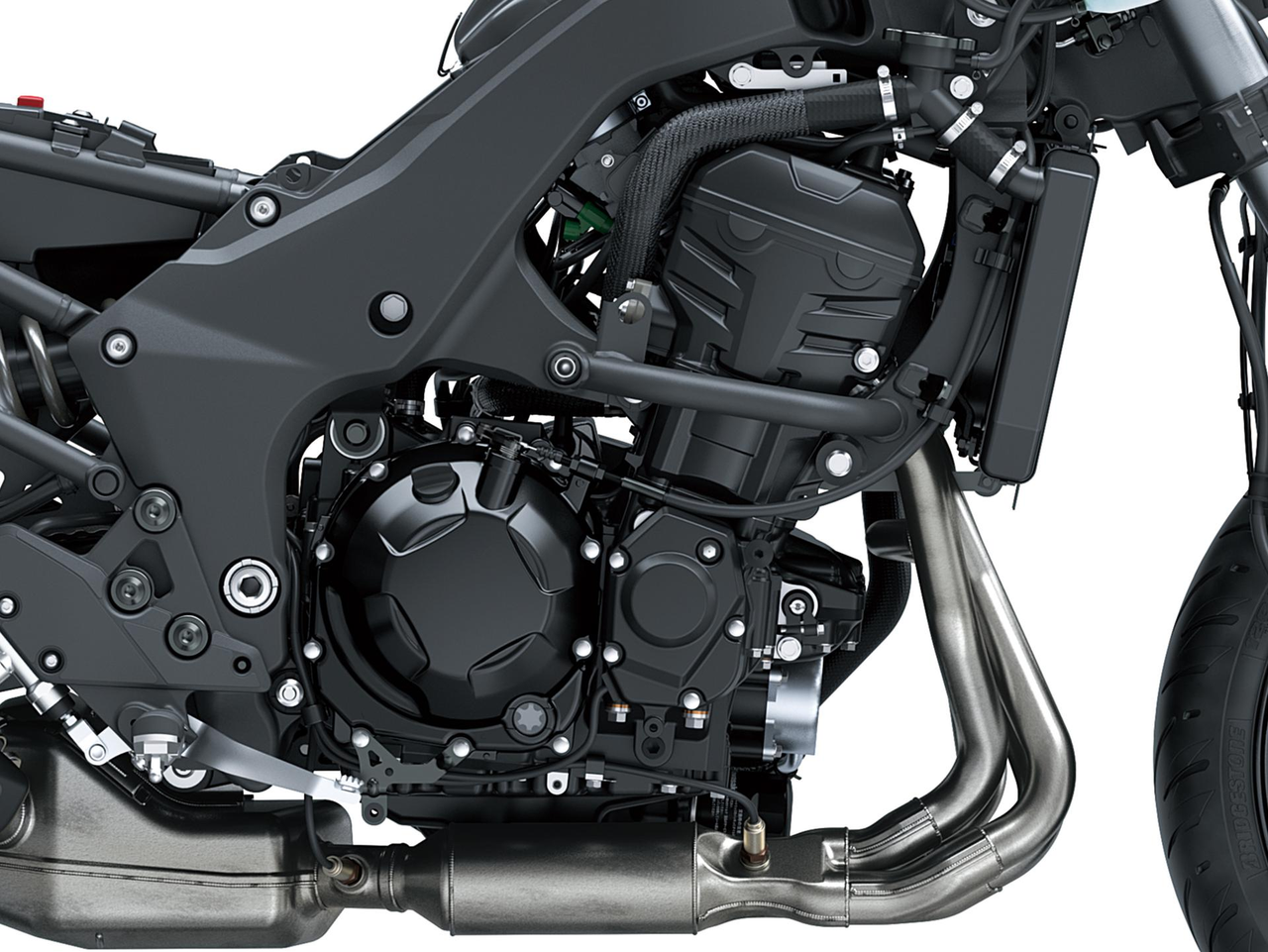 Moteur quatre cylindres en ligne avec puissance accrue